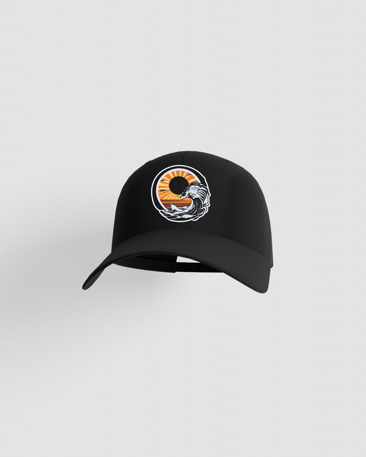 Black Cap with Adjustable Velcro Closure 59