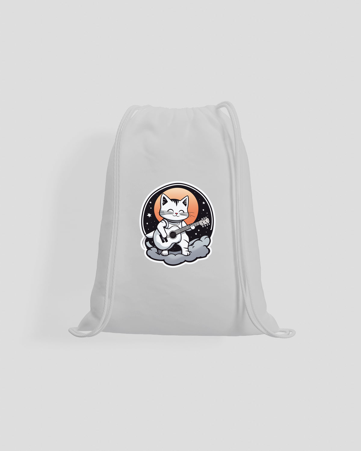 Lightweight Cotton Drawstring Gym Bag with Natural Drawstrings 59