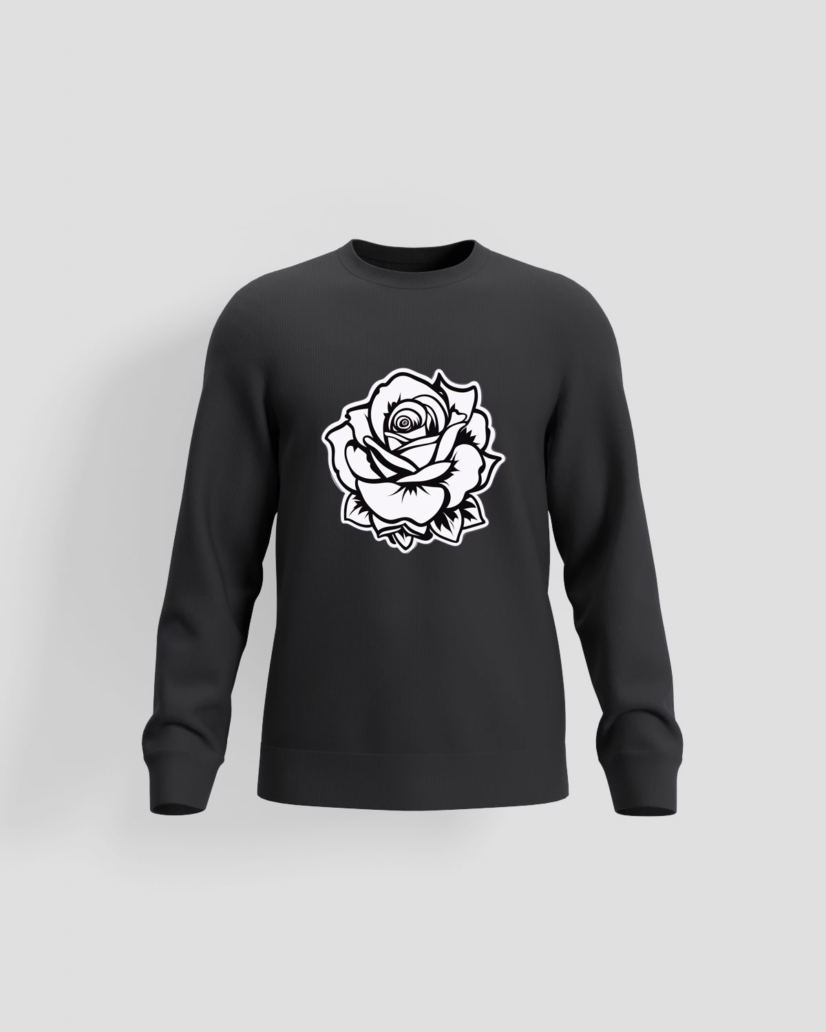 Black Unisex Sweatshirt Premium Cotton Comfort 59