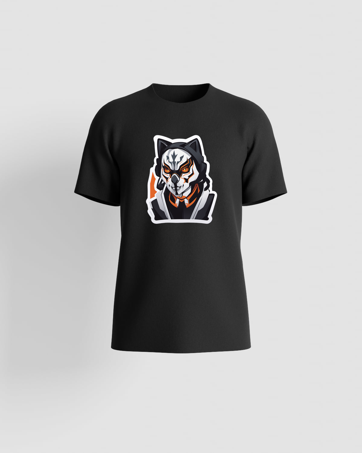 Black T-Shirt with Bold Graphic Design 59