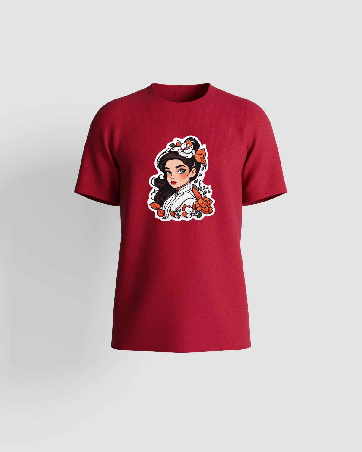 Red T-Shirt Featuring Bold Logo Design 59