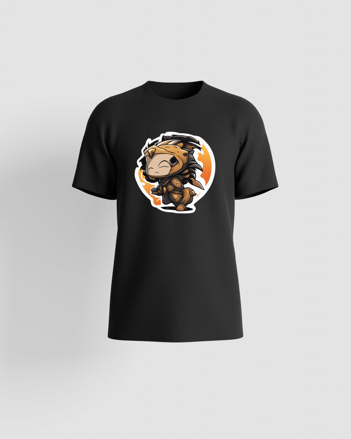 Black T-Shirt with Unique Graphic Design 59