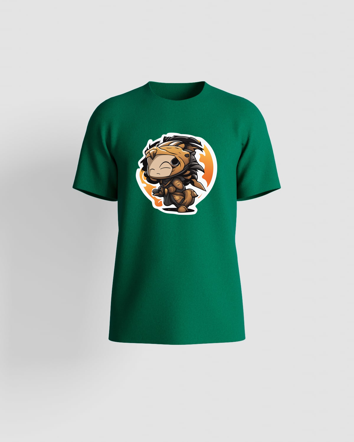 Green T-Shirt Featuring Vibrant Abstract Design 59