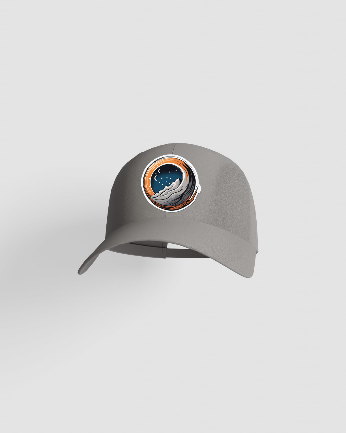 Grey Classic Cotton Cap with Velcro Closure 59