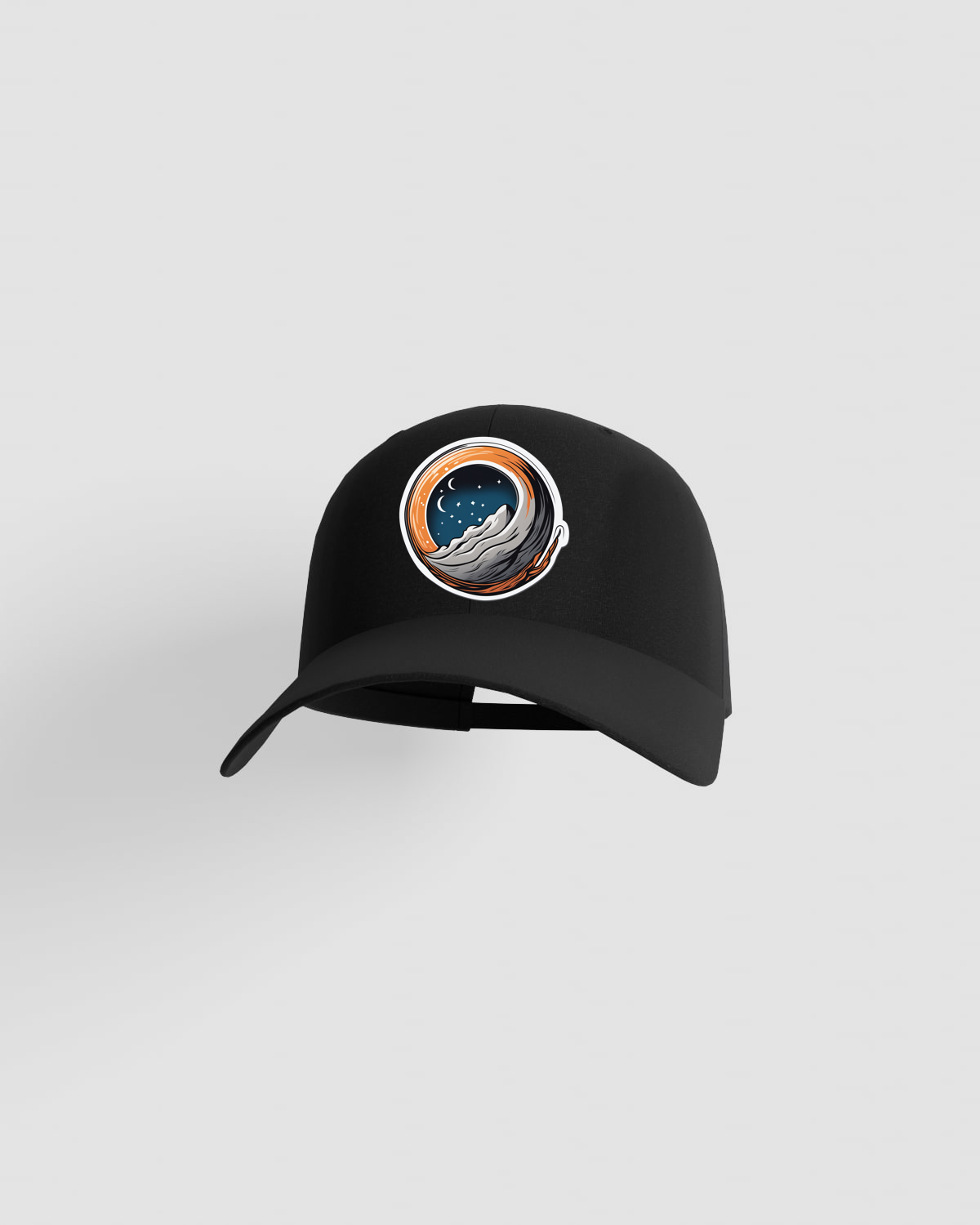 Black Cotton Cap with Velcro Closure 59