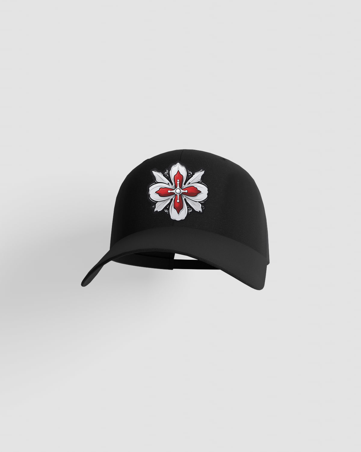 Black 5-Panel Cotton Cap with Velcro 59