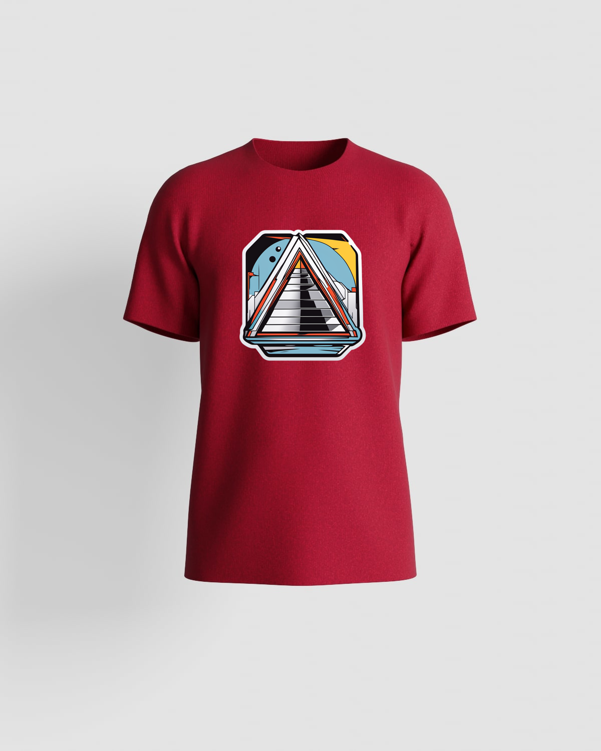 Red T-Shirt with Bold Graphic Design 59