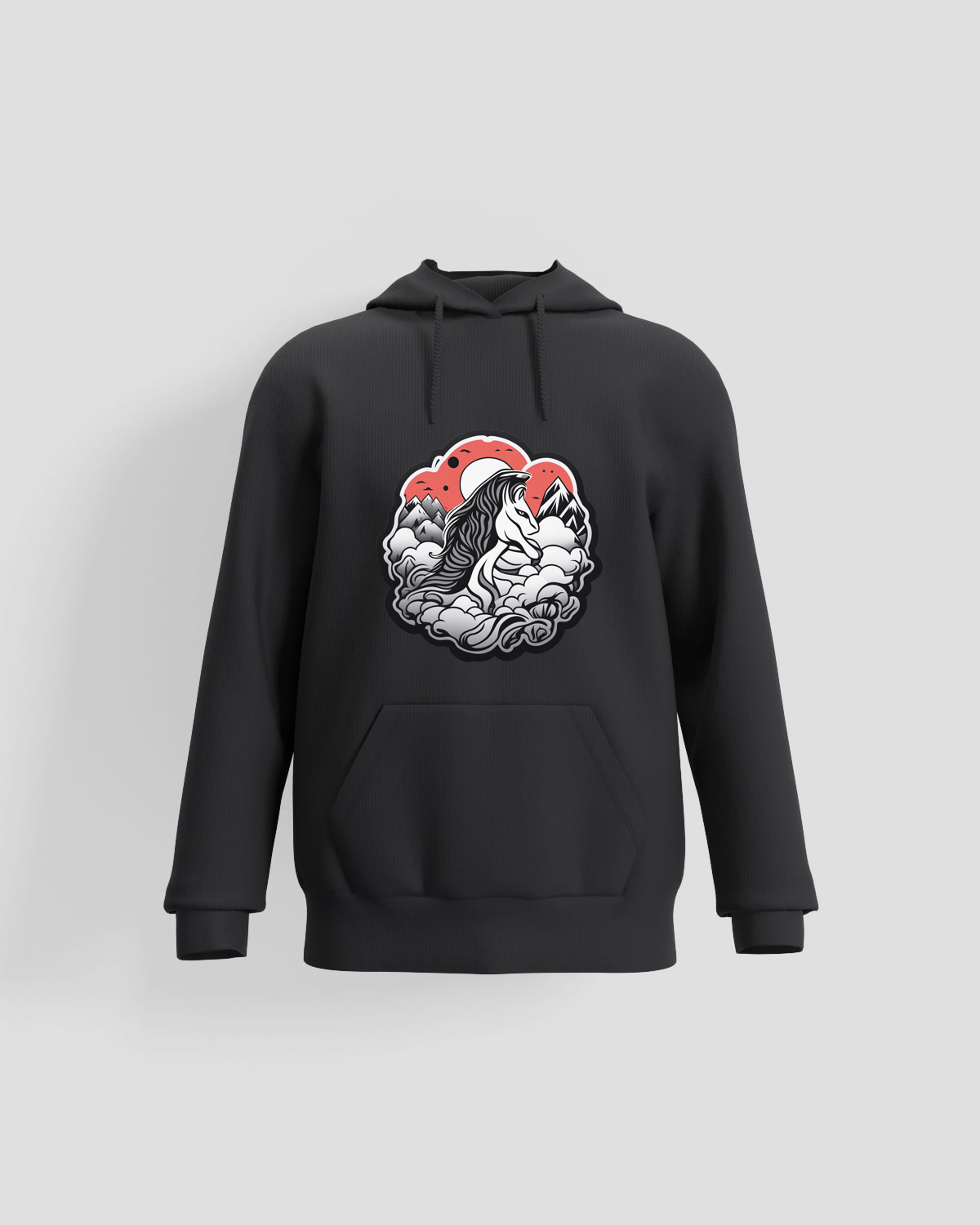 Black Unisex 100% Cotton Sweatshirt – Print‑Friendly Fabric 59