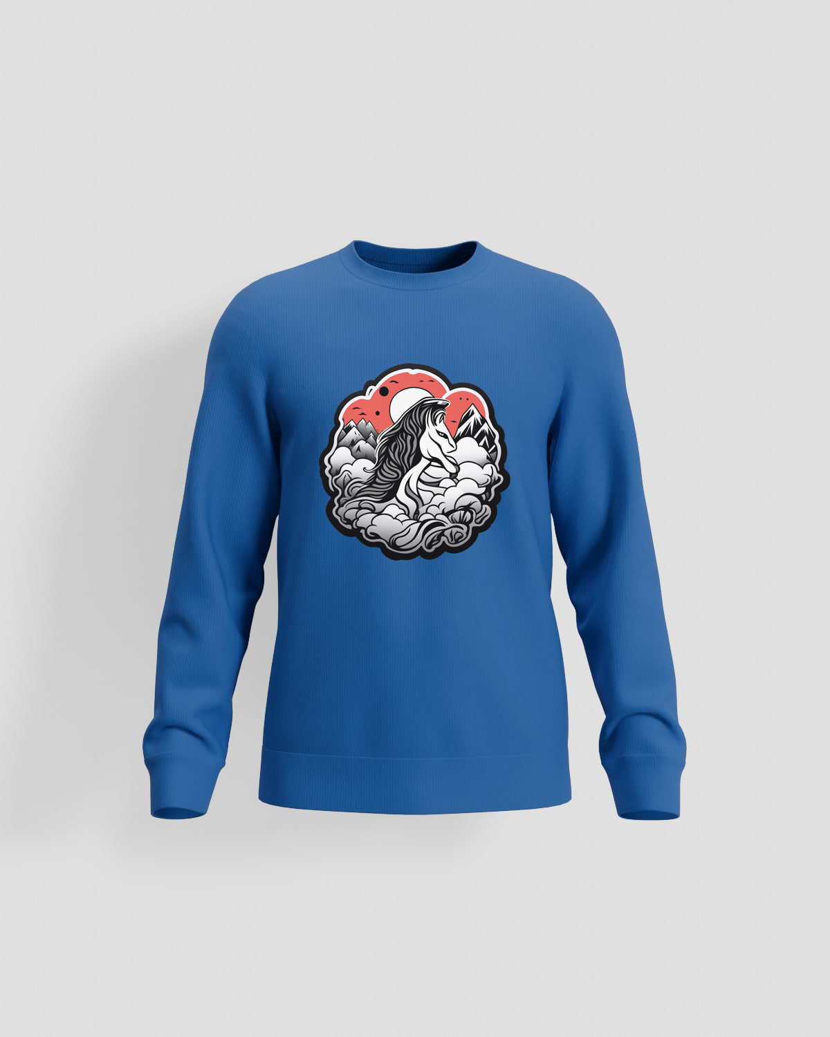 Blue Unisex Organic Cotton Sweatshirt 59