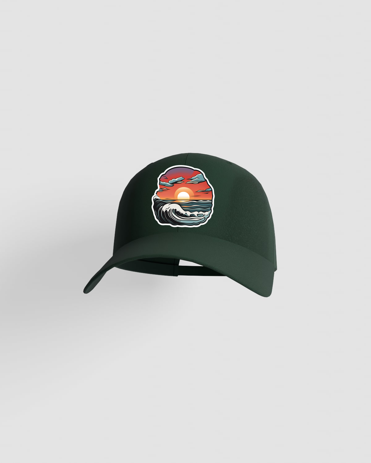 Green Cotton Cap with Velcro Closure 59