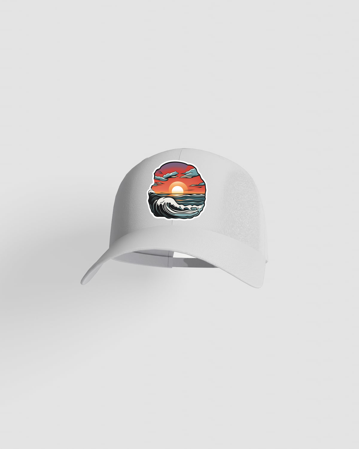 White Cap with Velcro Closure for Custom Prints 59