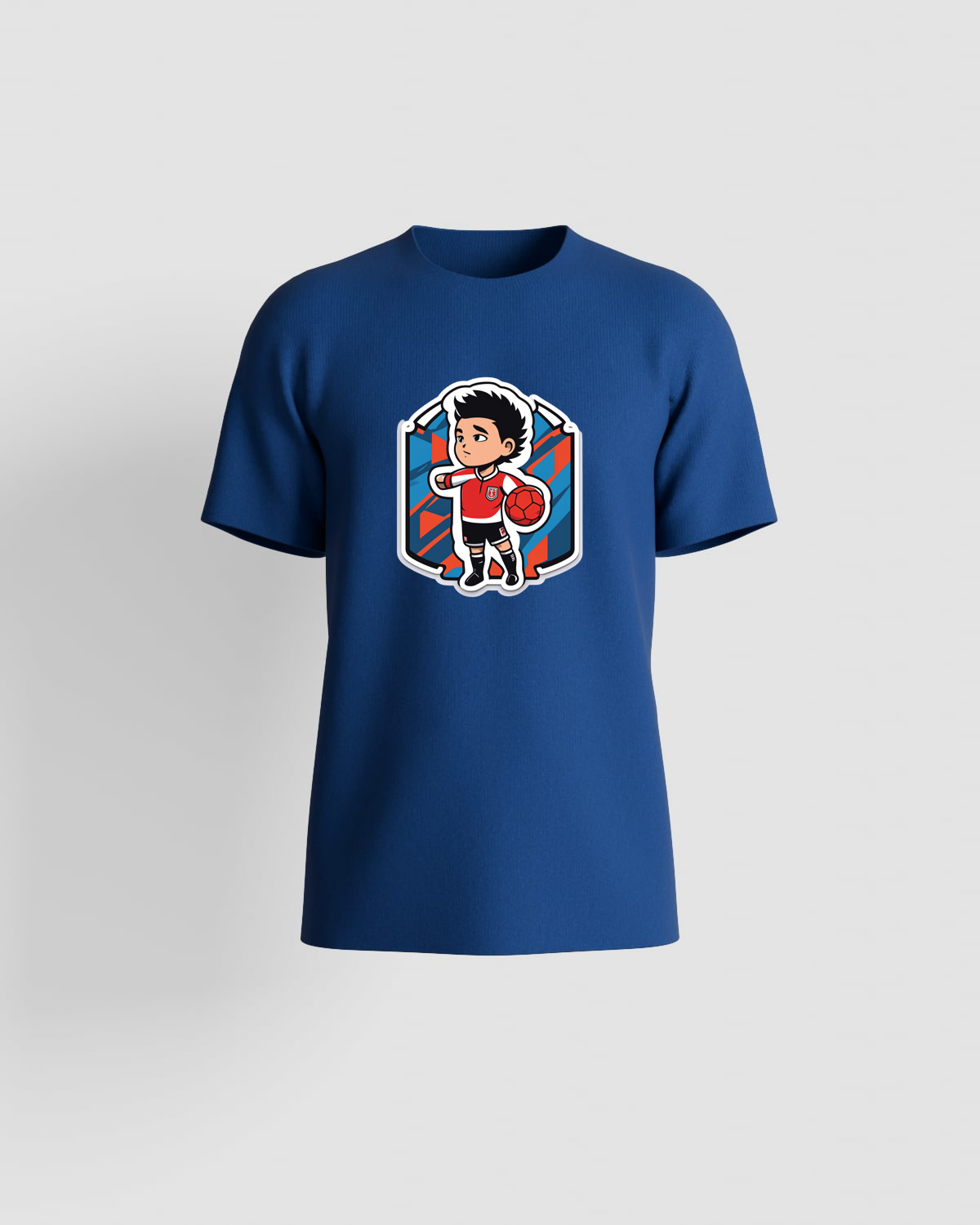 Blue Organic Cotton T-Shirt, Unisex Modern Fit 59