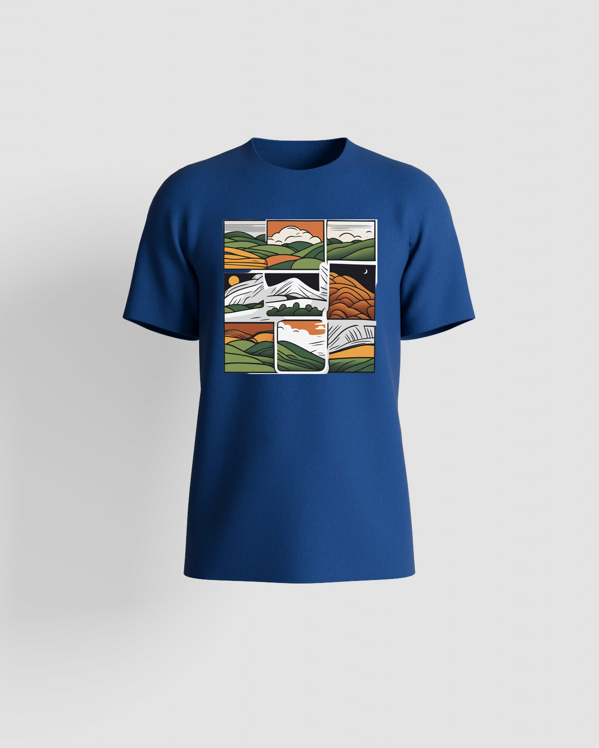 Blue Eco-Friendly Organic Cotton T-Shirt 59