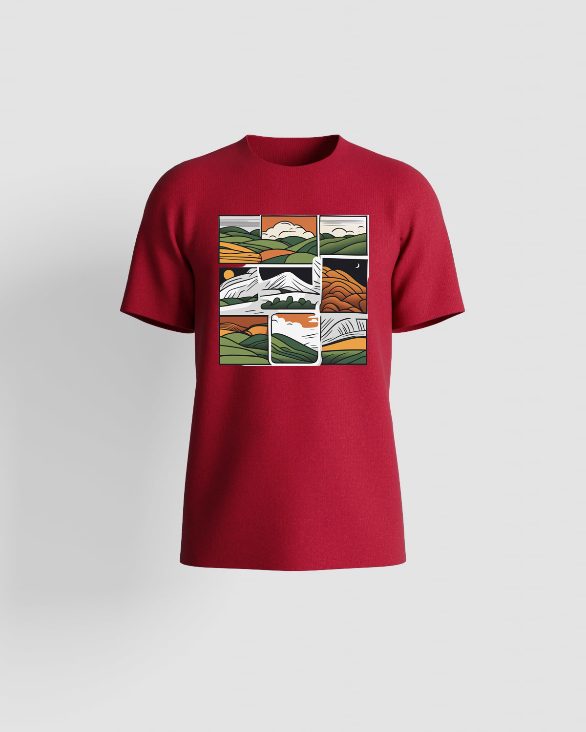 Red Organic T-Shirt – Modern Fit Crew Neck 59