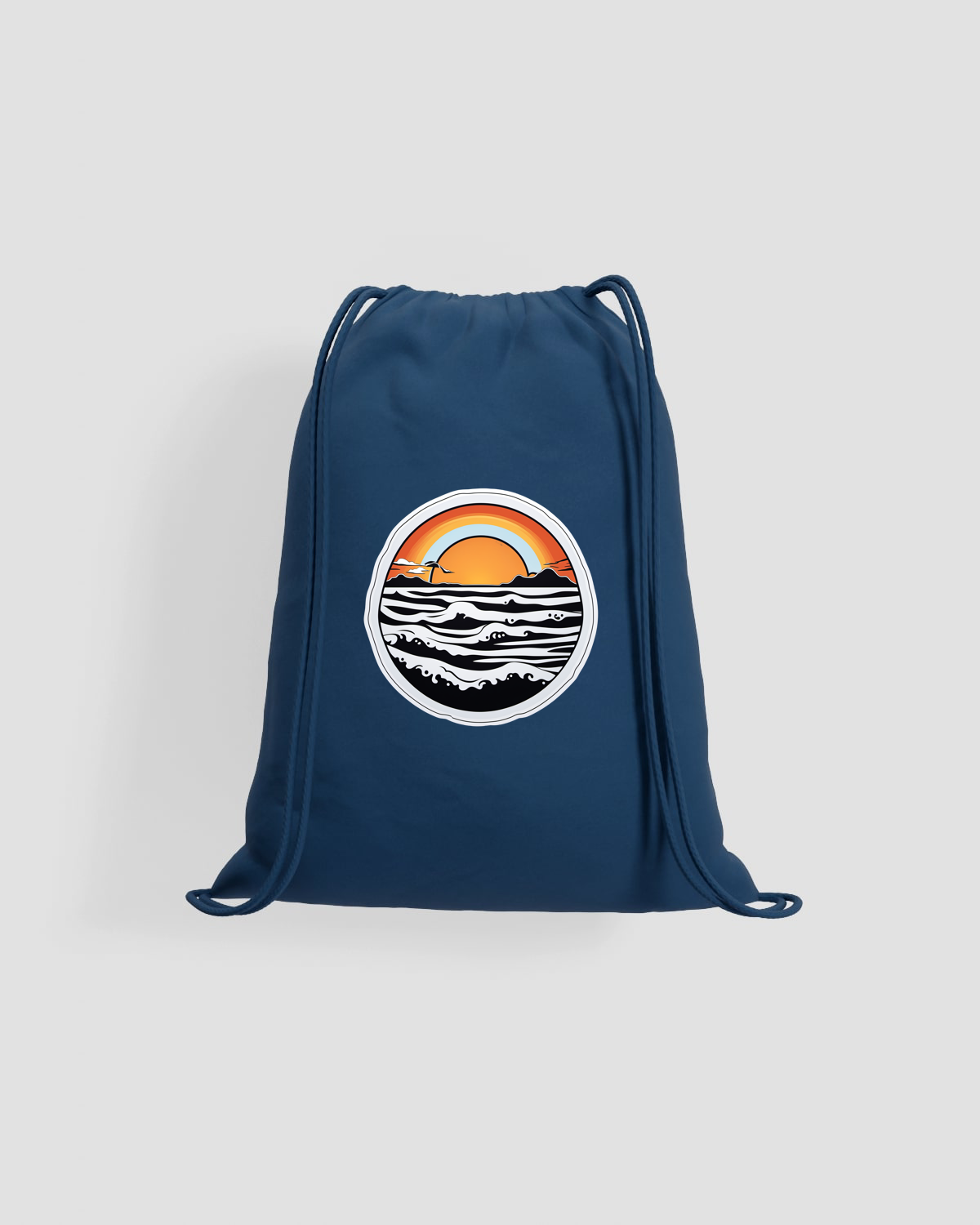 Customizable Smooth Cotton Gym Drawstring Bag 59