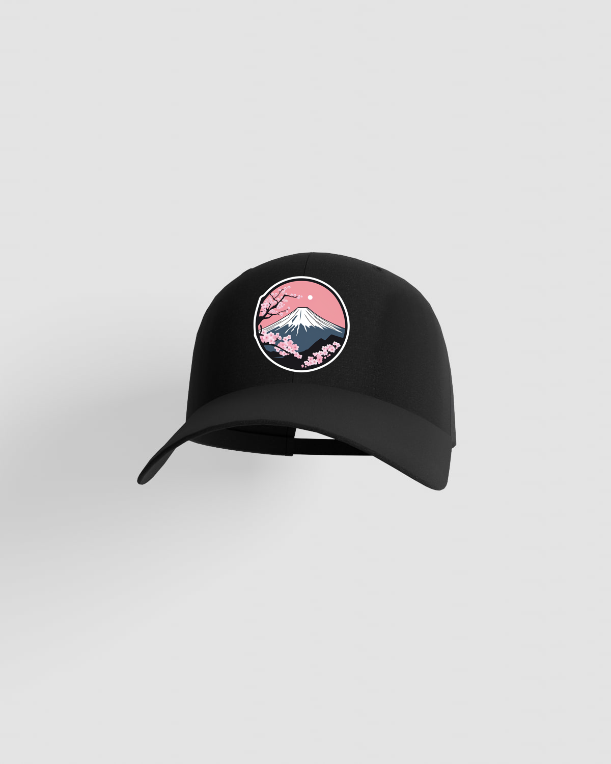 Black Adjustable Cotton Cap with Velcro Closure 59