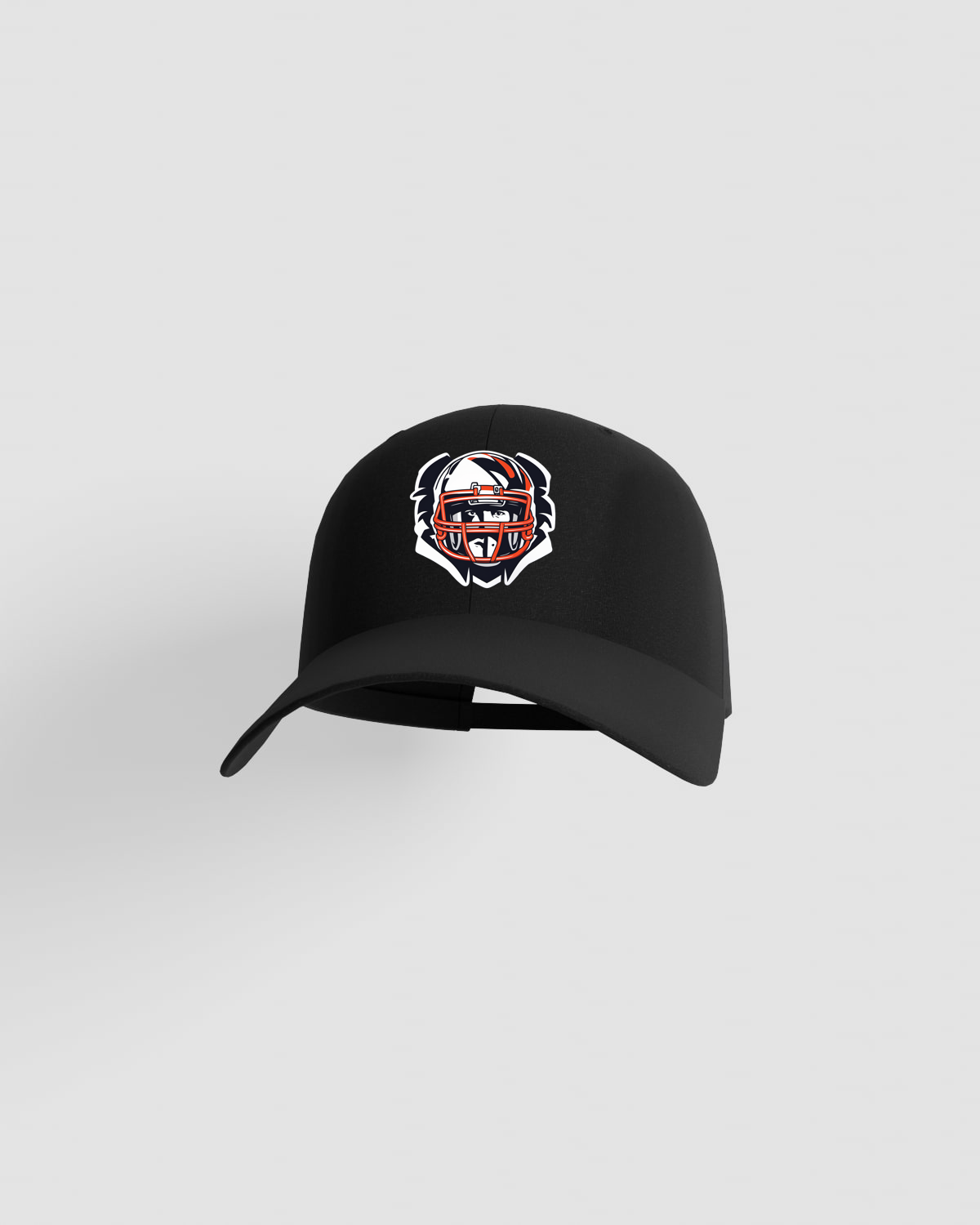 Black Adjustable 5-Panel Cotton Cap with Velcro 59