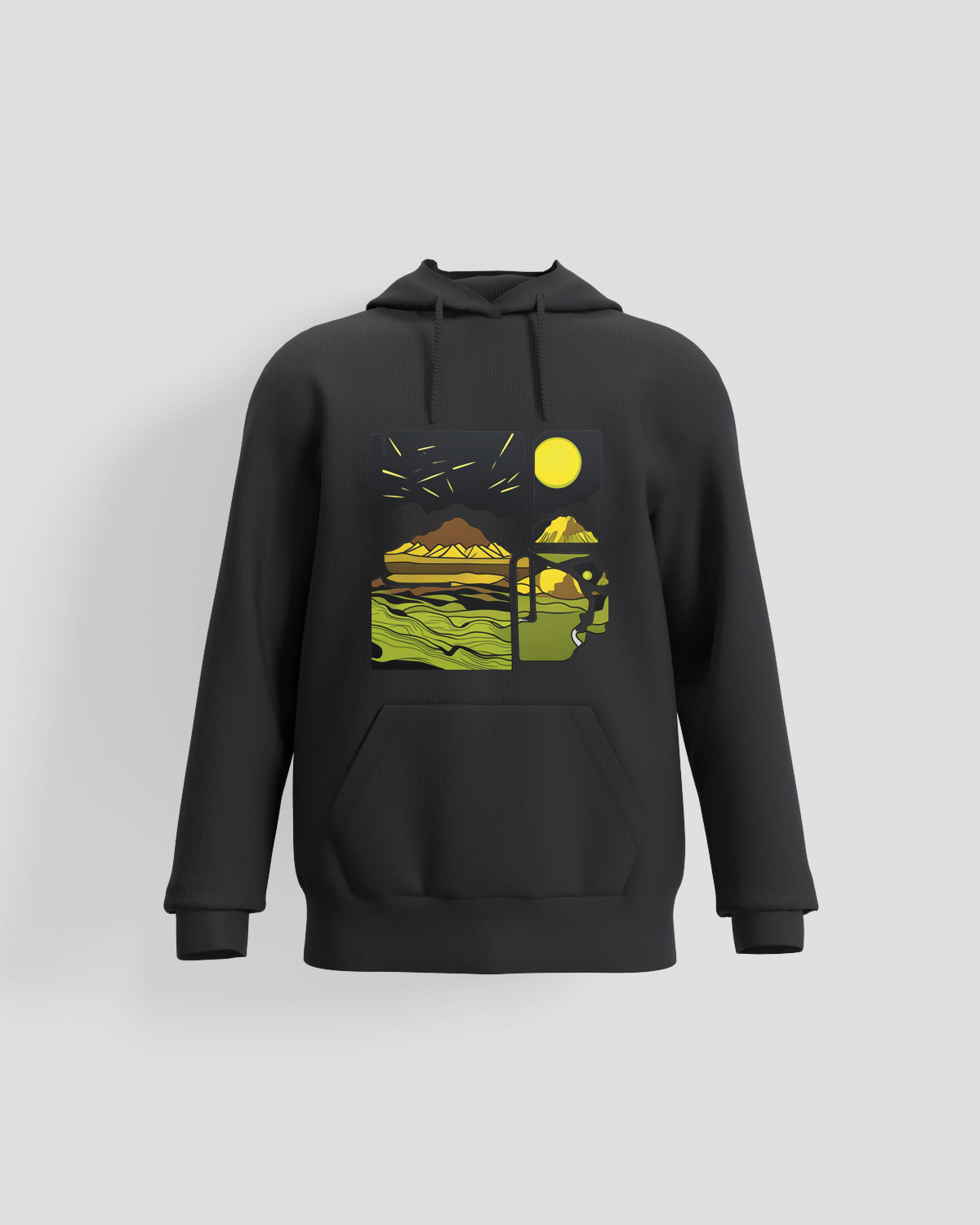 Black Unisex Sweatshirt Eco Sustainable Premium Cotton Comfort 59