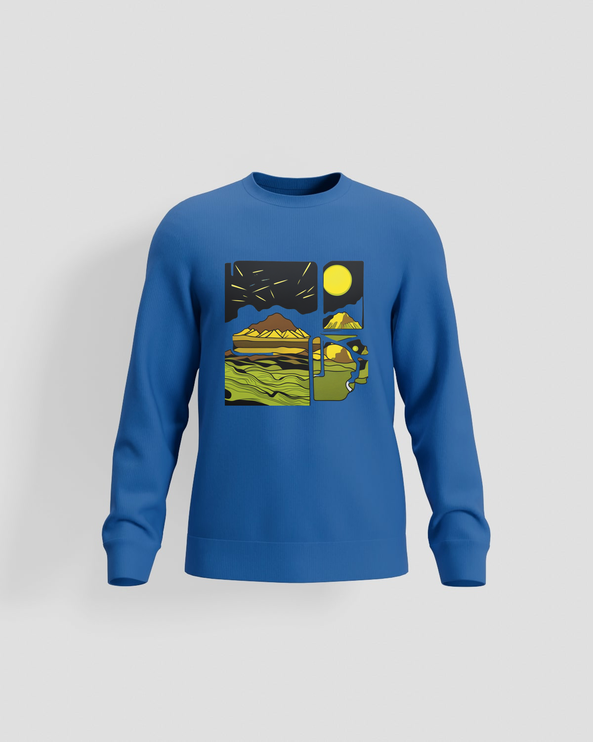 Blue Organic Cotton Sweatshirt – Unisex, Soft & Eco-Friendly 59