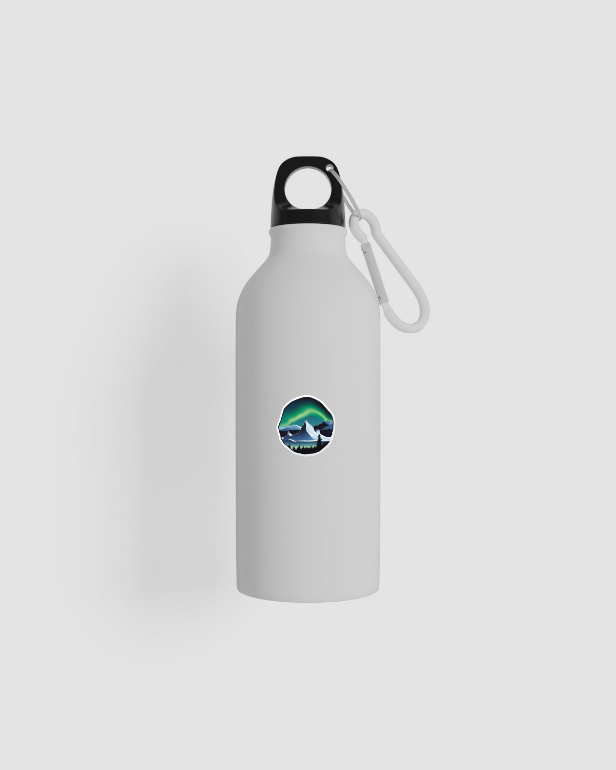 Lightweight Recycled Aluminum Water Bottle with Metal Carabiner 59