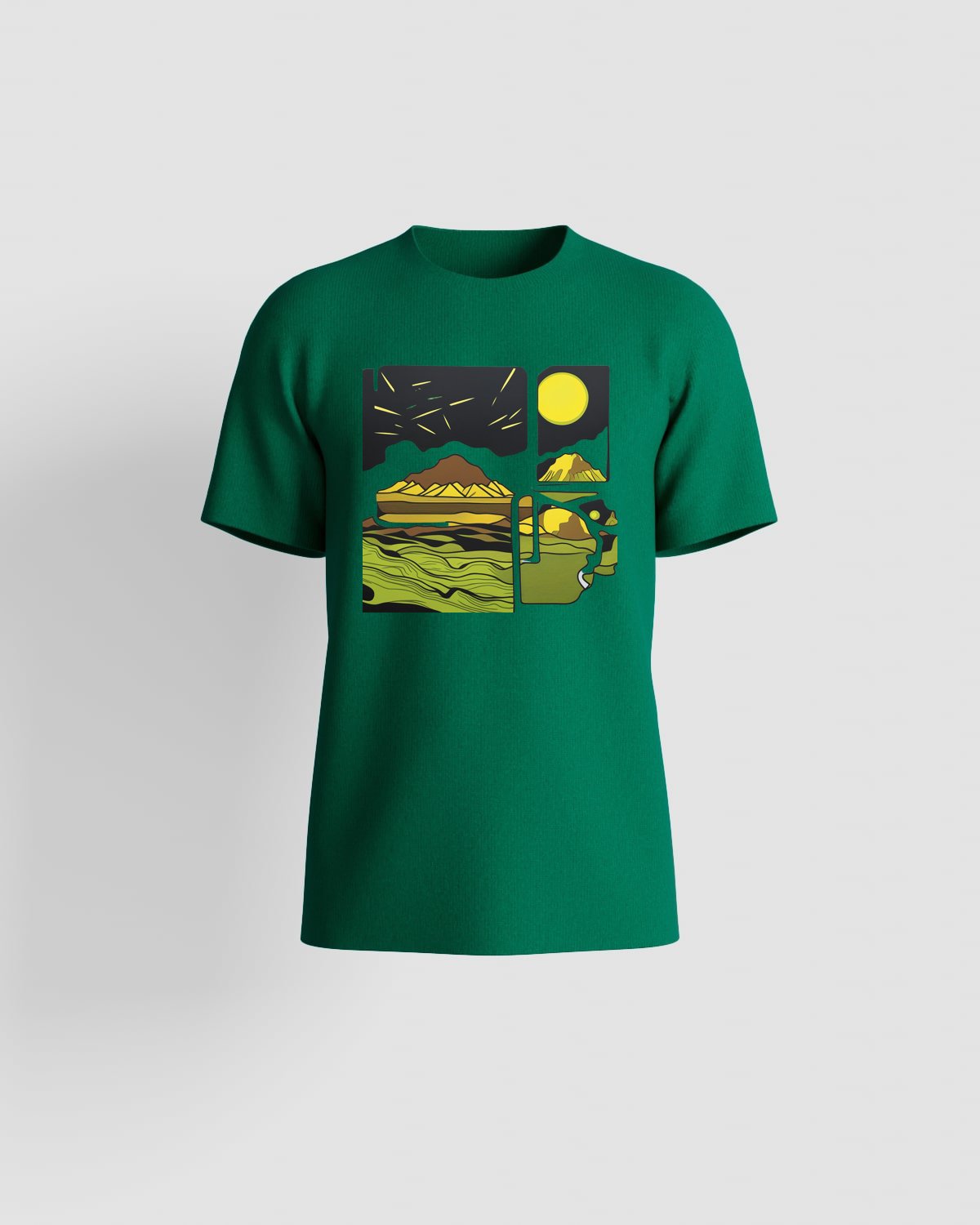 Vibrant Green Eco‑Cotton T‑Shirt Modern Fit 59