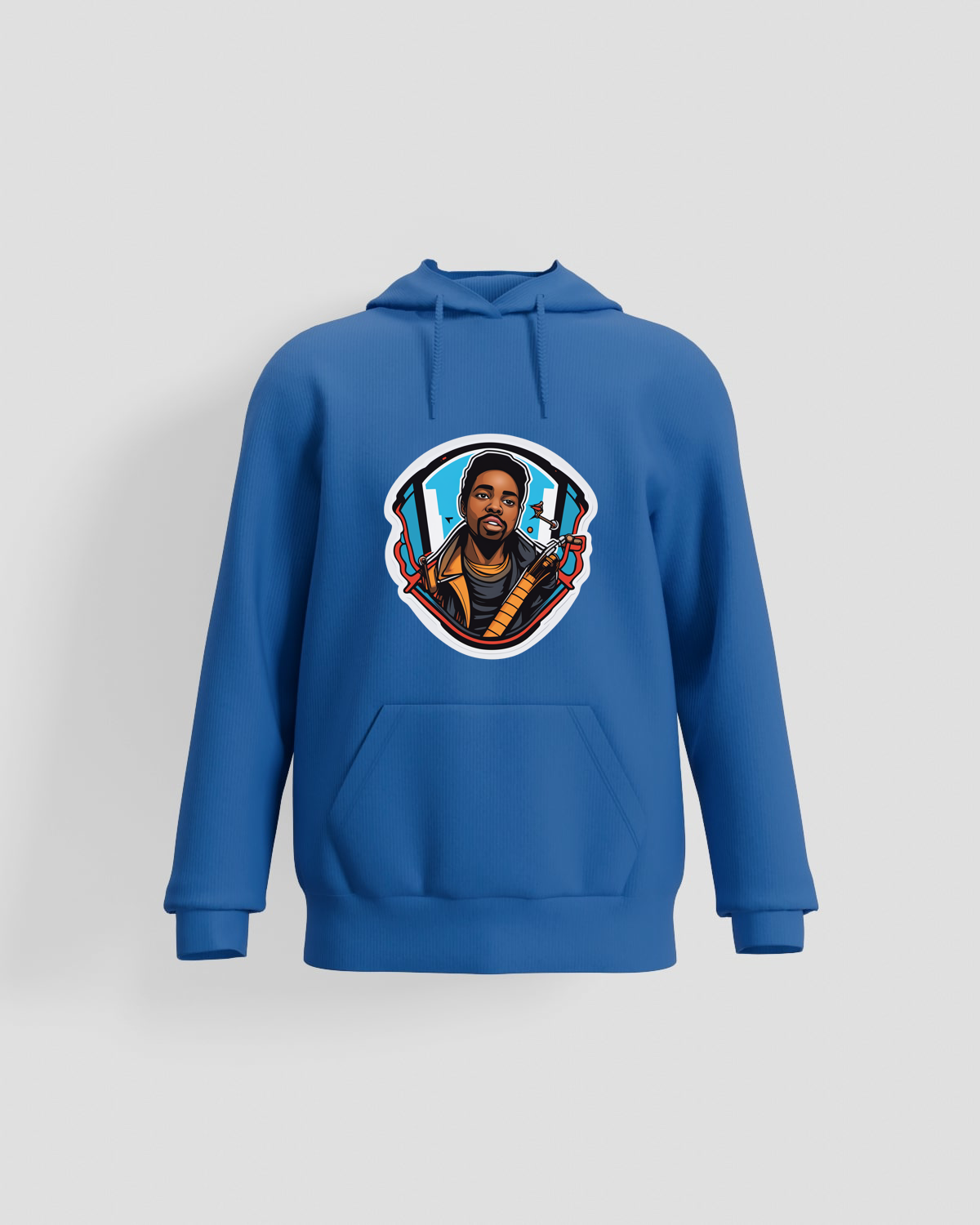 Blue Unisex Sweatshirt with Classic Crew Neck 59