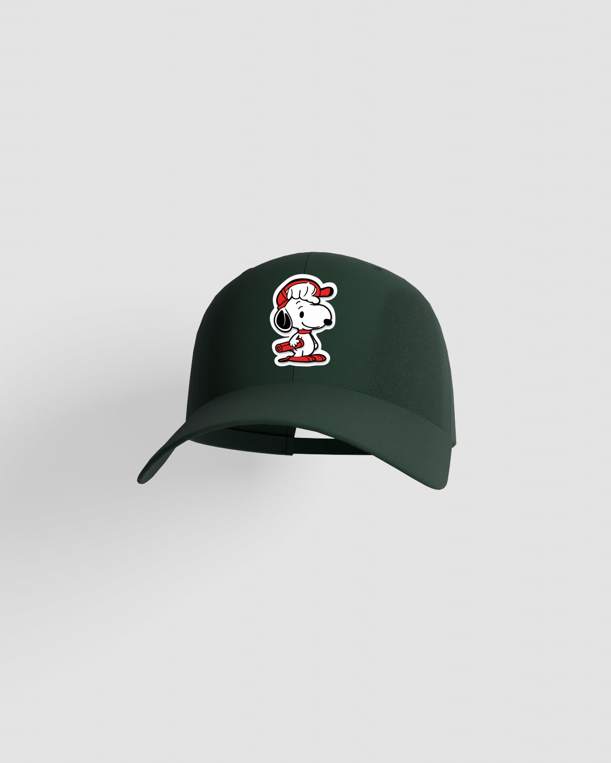 Green 5-Panel Cotton Cap with Velcro Closure 59
