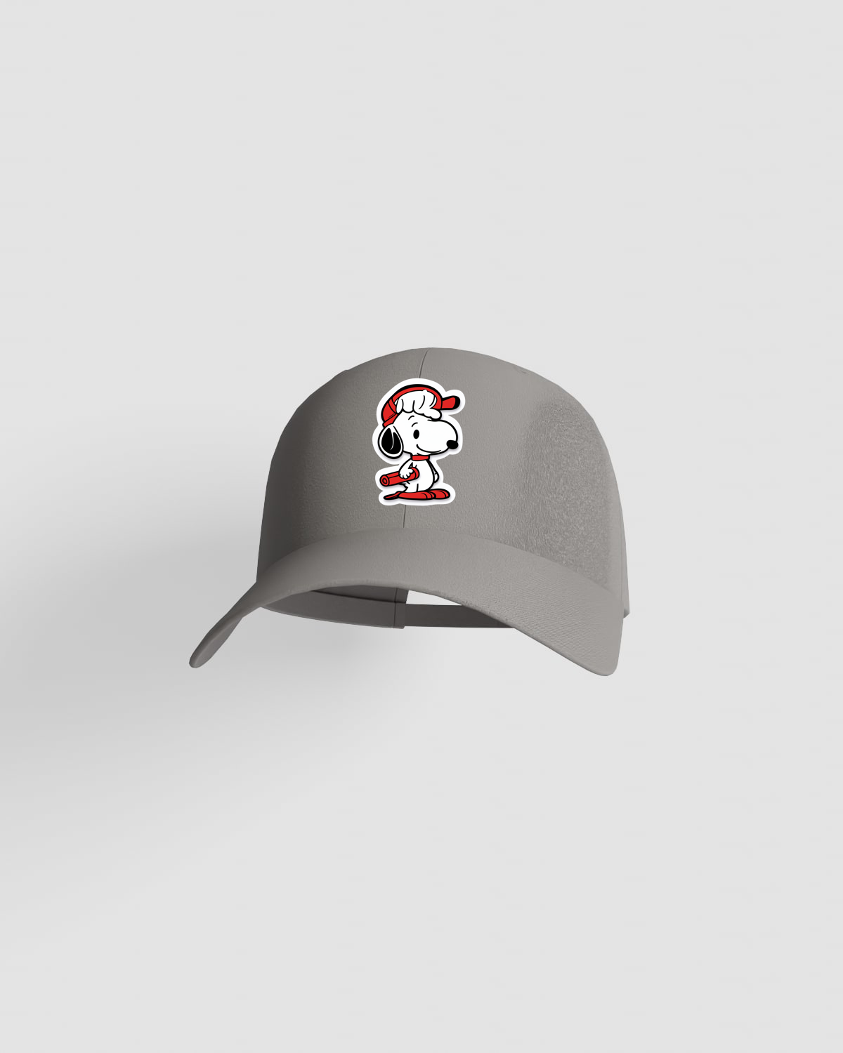 Grey Adjustable Cotton Cap with Velcro Closure 59