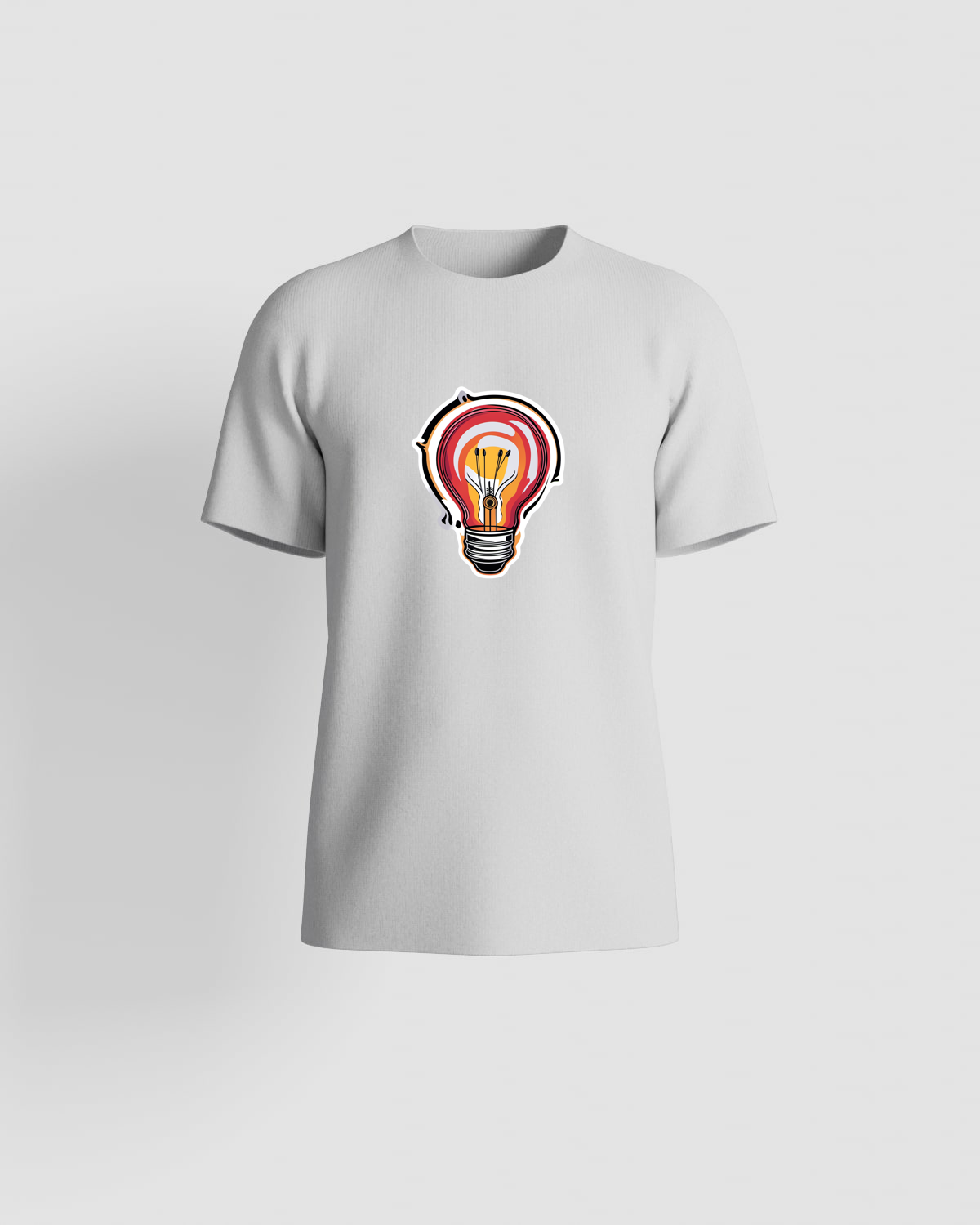 Organic Cotton White T-Shirt with Minimalist Graphic Print 59