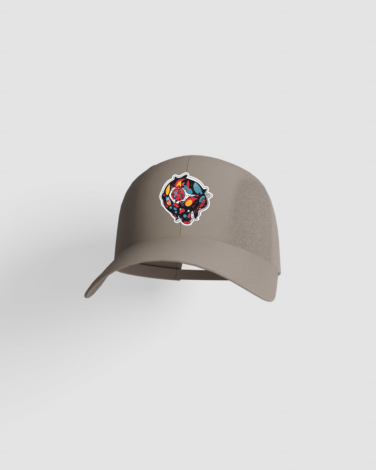 Khaki 5-Panel Cotton Cap with Velcro Closure 59