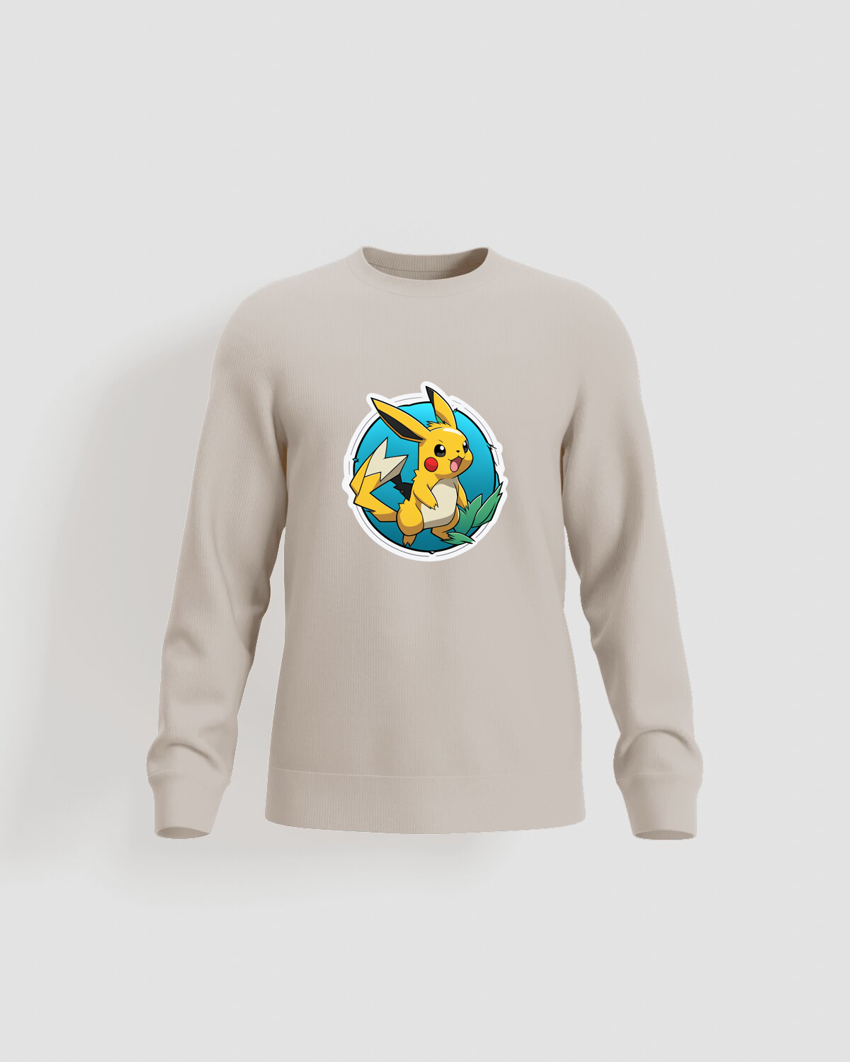 Cream Unisex Sweatshirt – 100% Cotton, Set‑In Sleeves 59