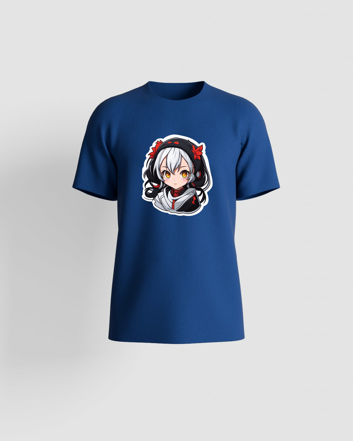 Blue Organic Cotton T‑Shirt with Clean Minimal Design 59
