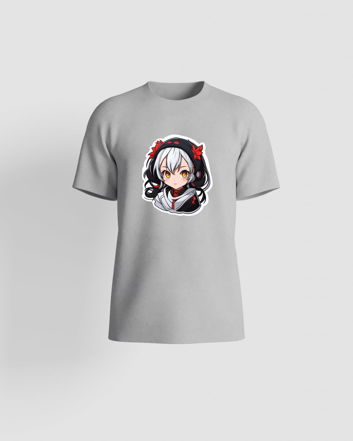 Grey T-Shirt with Unique Minimalist Logo 59
