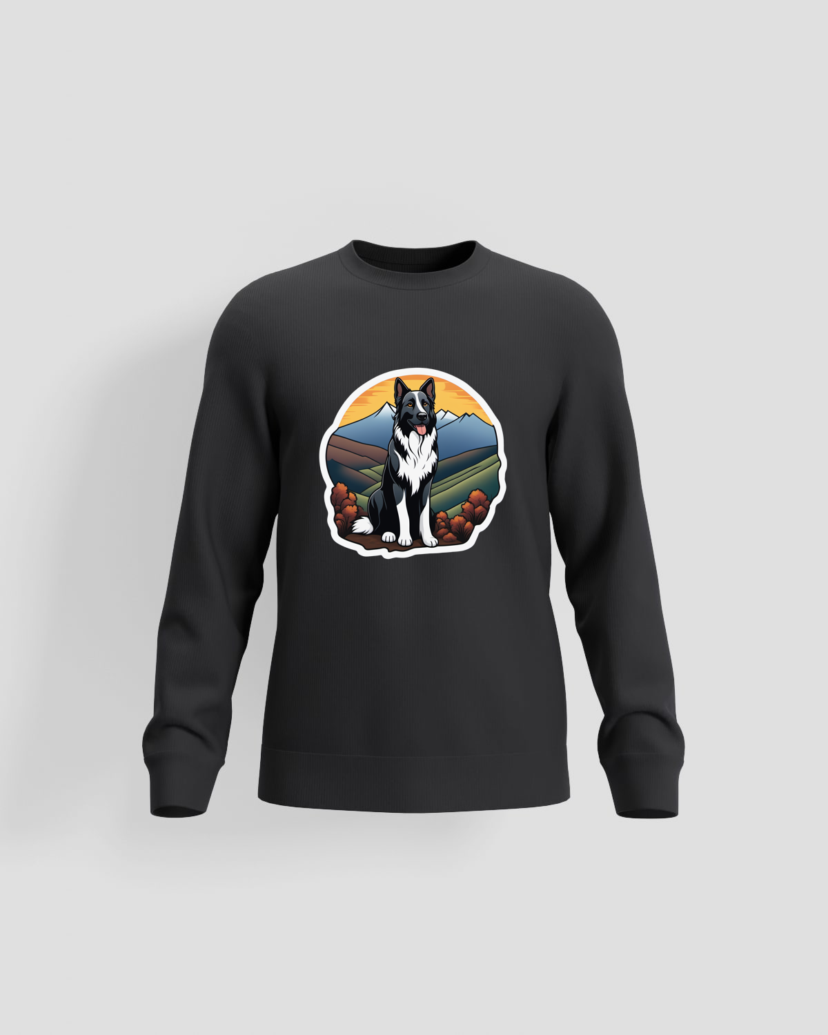 Black Brushed Organic Cotton Unisex Sweatshirt 59