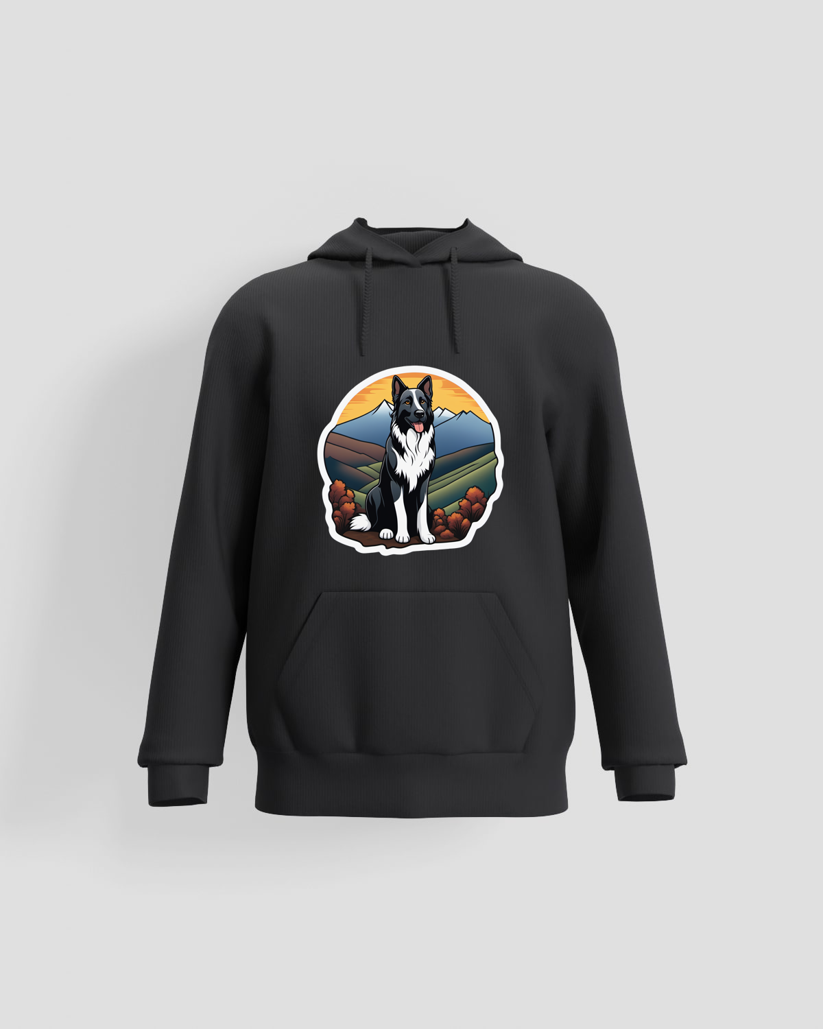 Black Unisex Sweatshirt – Smooth Front, Classic Crew Neck 59