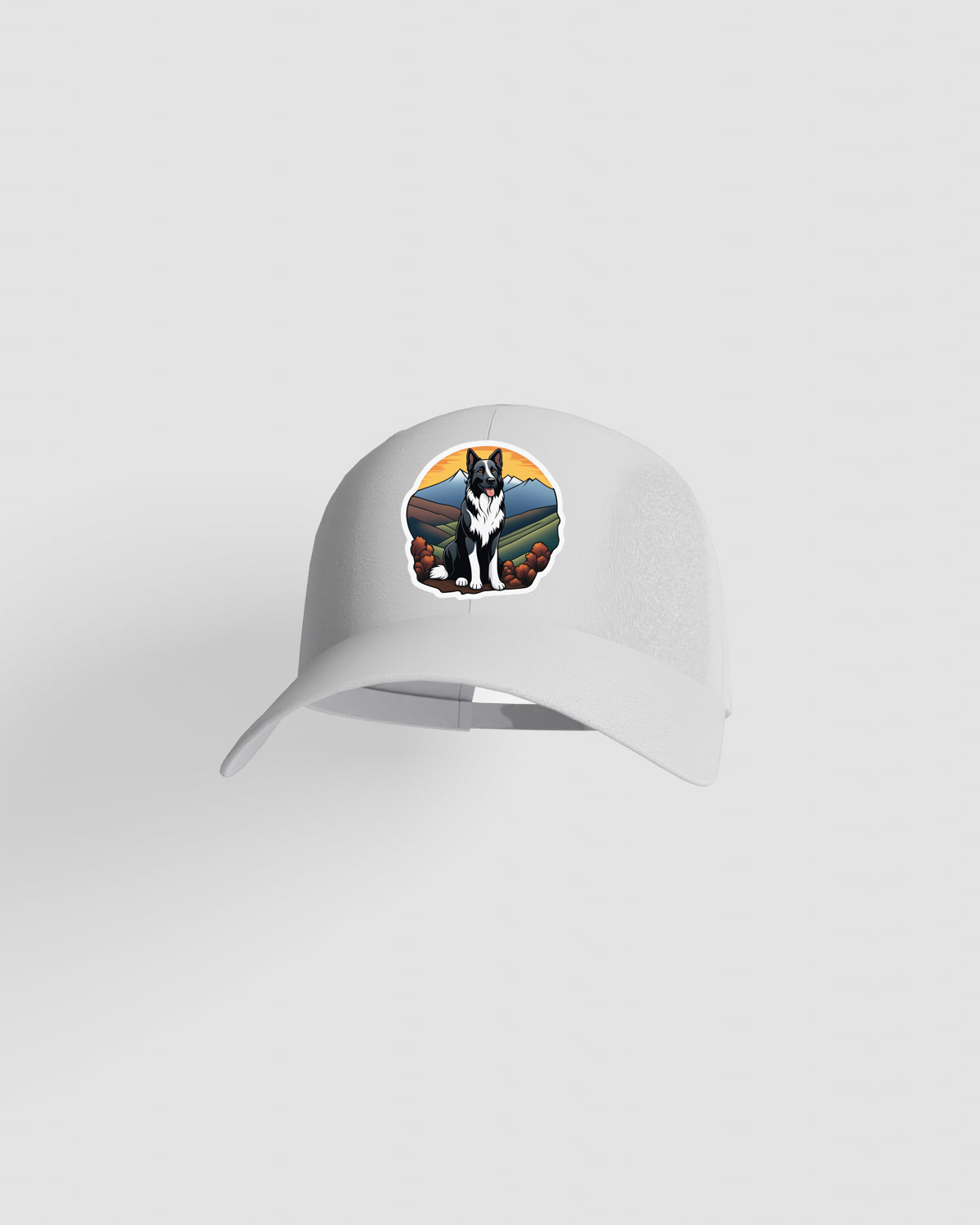 White 5‑Panel Cotton Cap with Velcro Closure 59