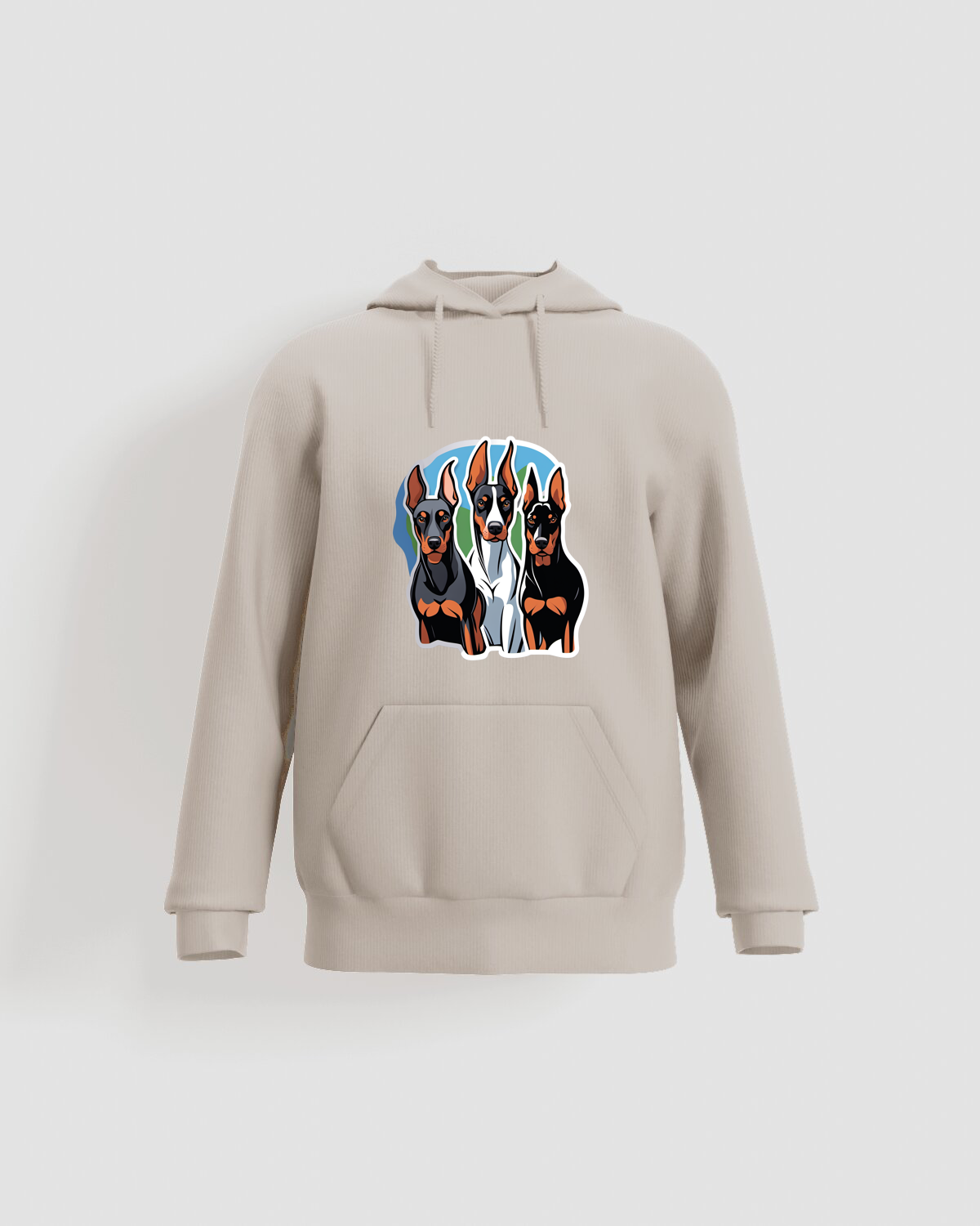 Cream Unisex Cotton Sweatshirt with Classic Crew Neck 59