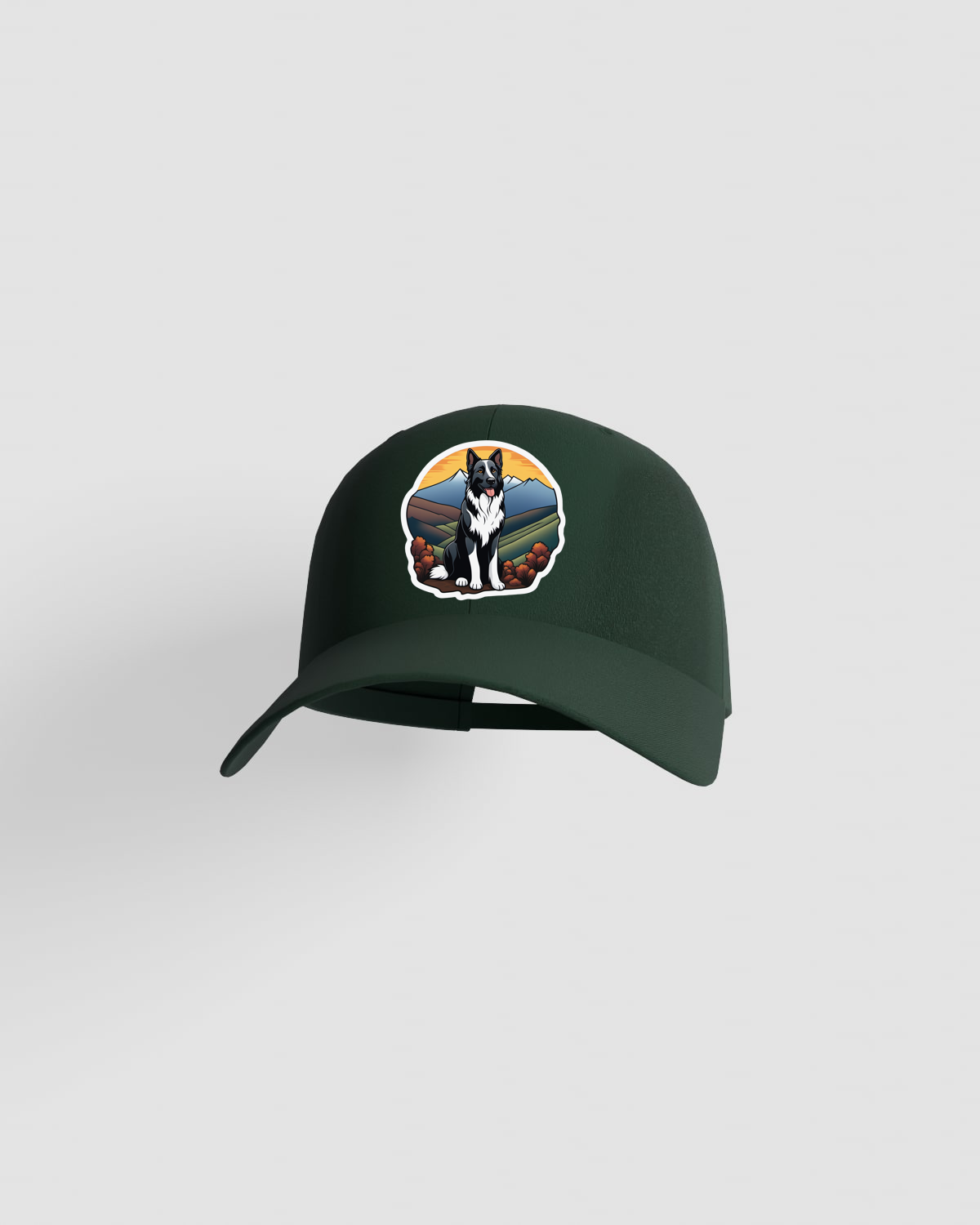 Green 5‑Panel Cotton Cap with Velcro 59