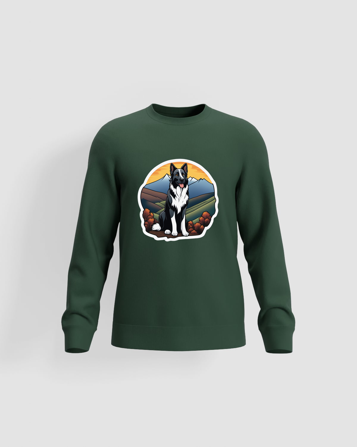 Green 100% Cotton Unisex Sweatshirt 59