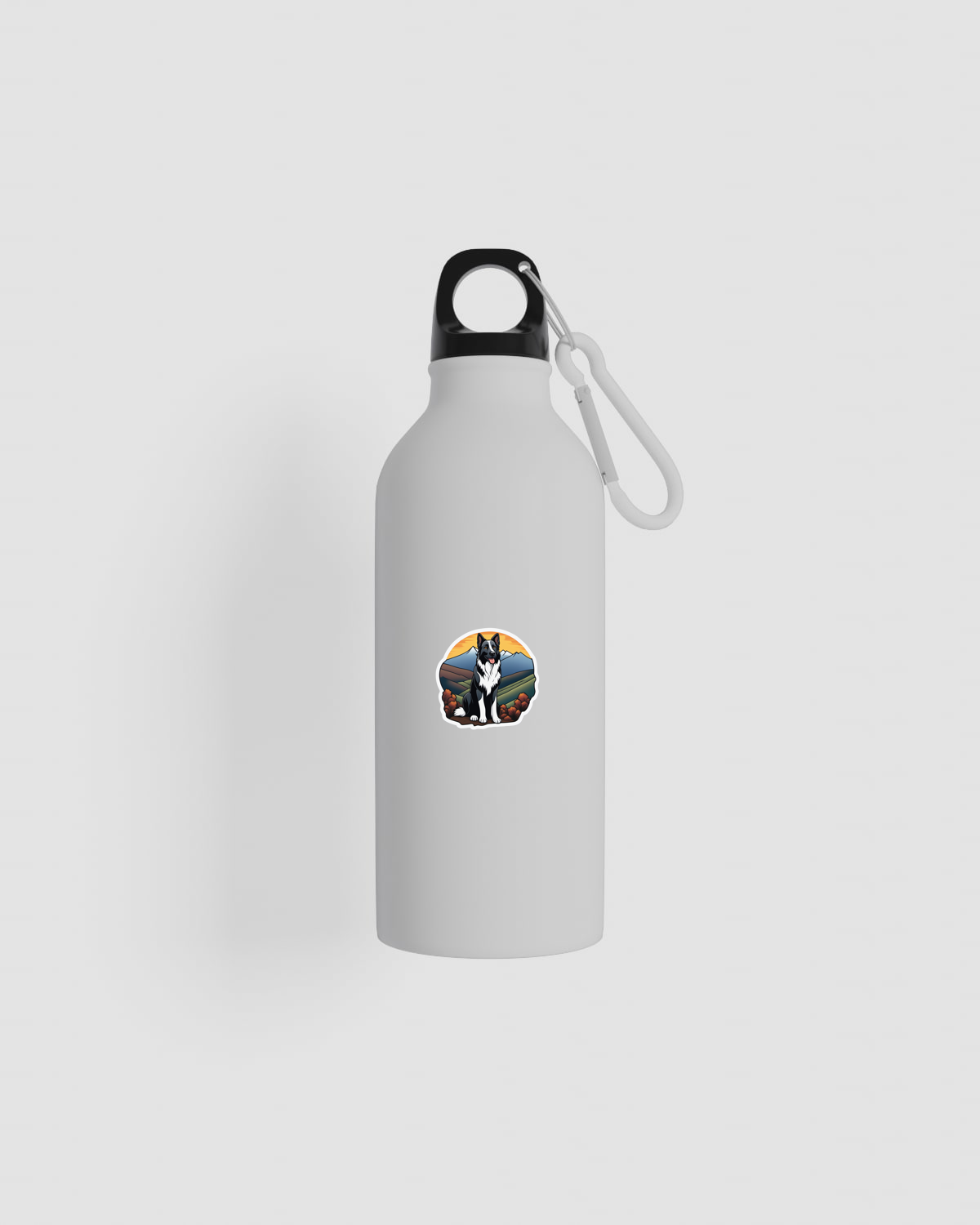 Recycled Aluminum Water Bottle with Metal Carabiner 59