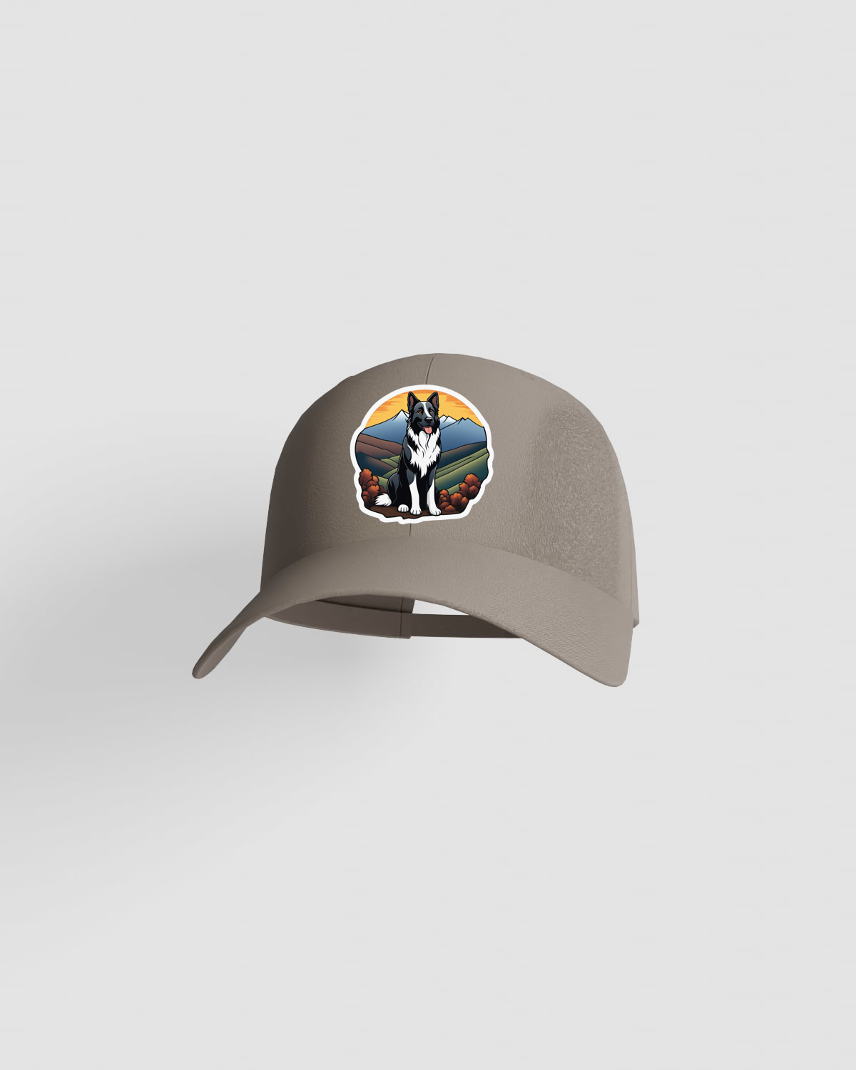 Khaki Cotton Cap with Velcro Closure – Print Ready 59