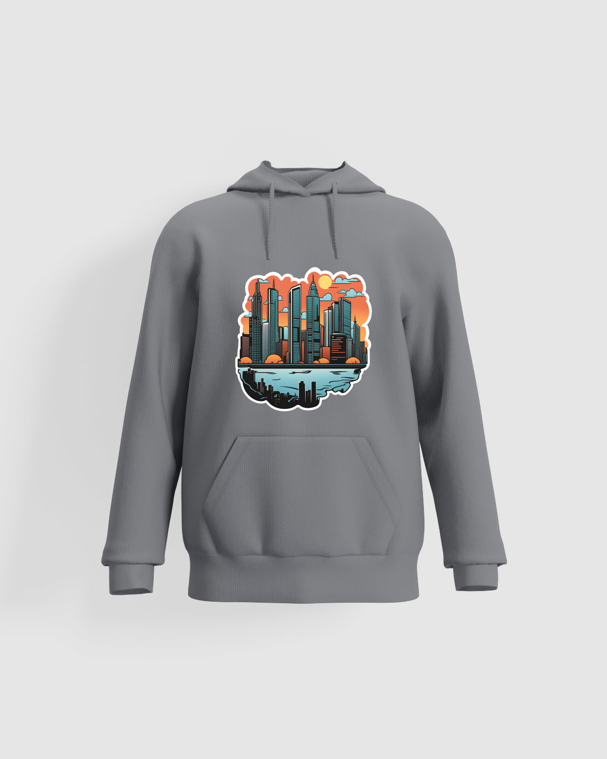 Grey Unisex Sweatshirt – Smooth Cotton Print Surface 59