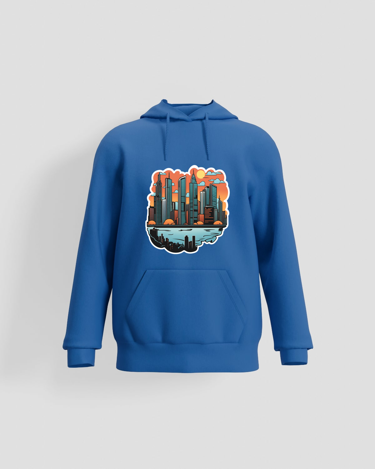 Blue Brushed Organic Cotton Sweatshirt – Soft & Durable 59