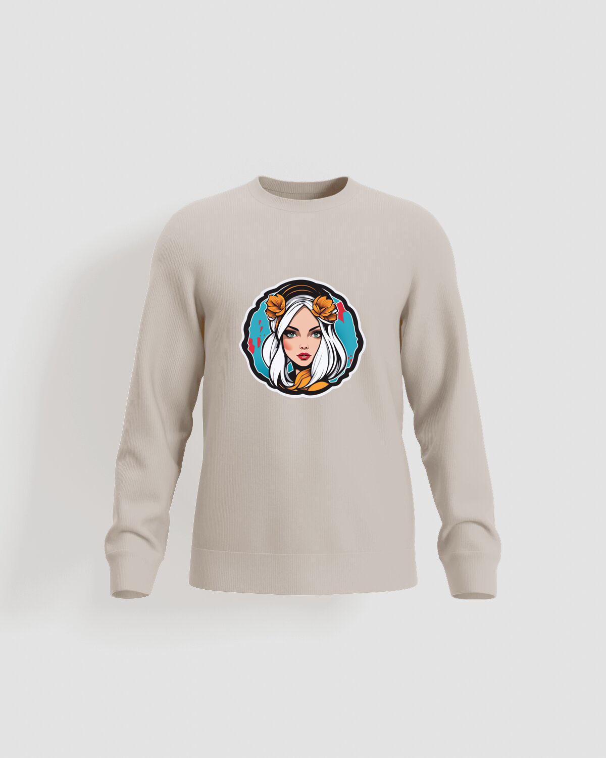 Cream Unisex Sweatshirt – Soft Organic Cotton Comfort 59
