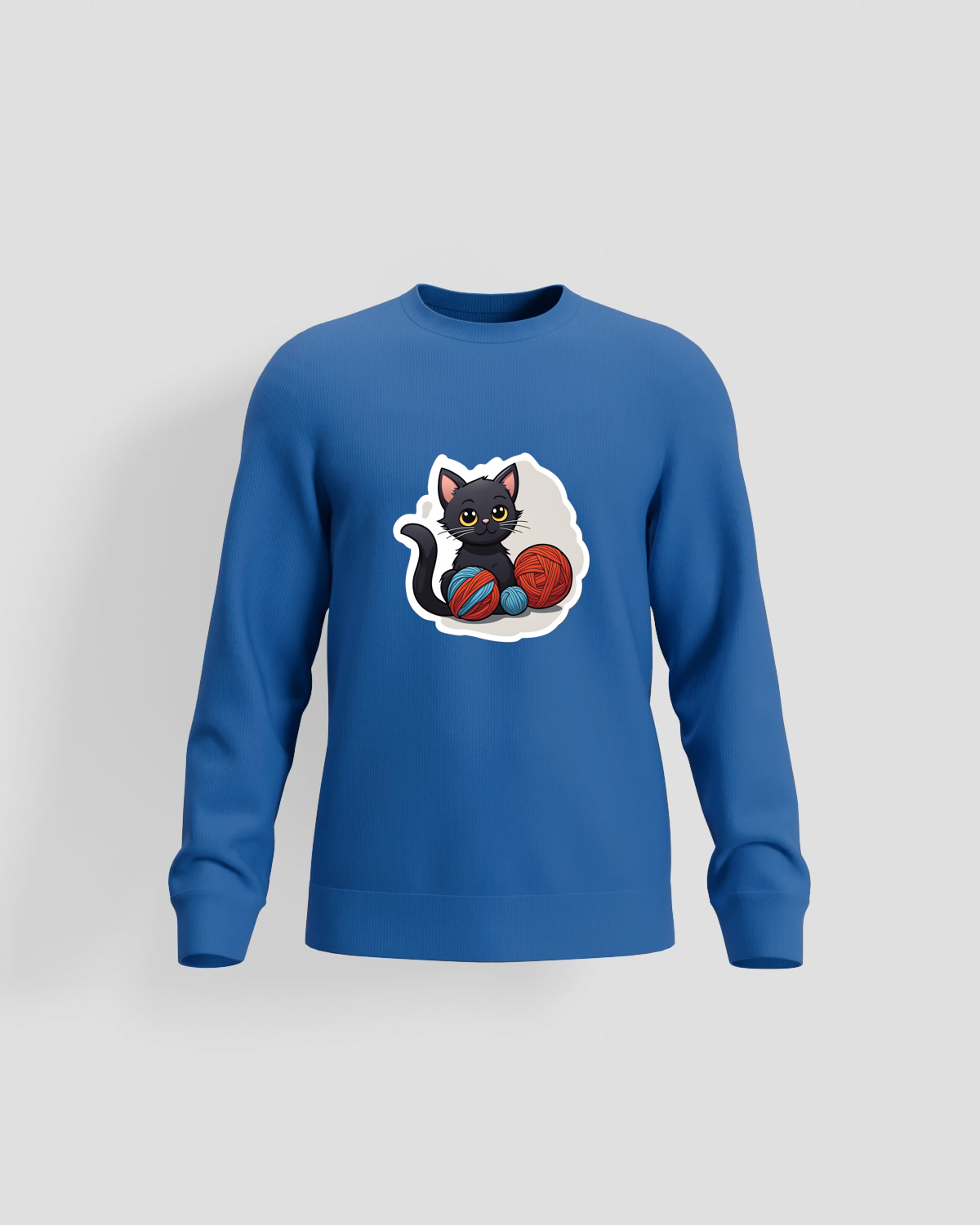 Blue Unisex 100% Cotton Crew Neck Sweatshirt 59