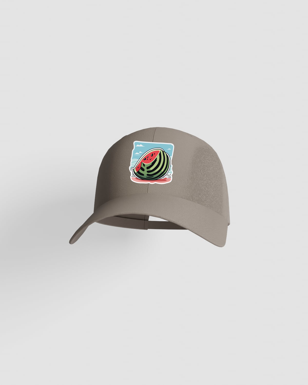 Khaki Adjustable Cotton Cap with Velcro Closure 59