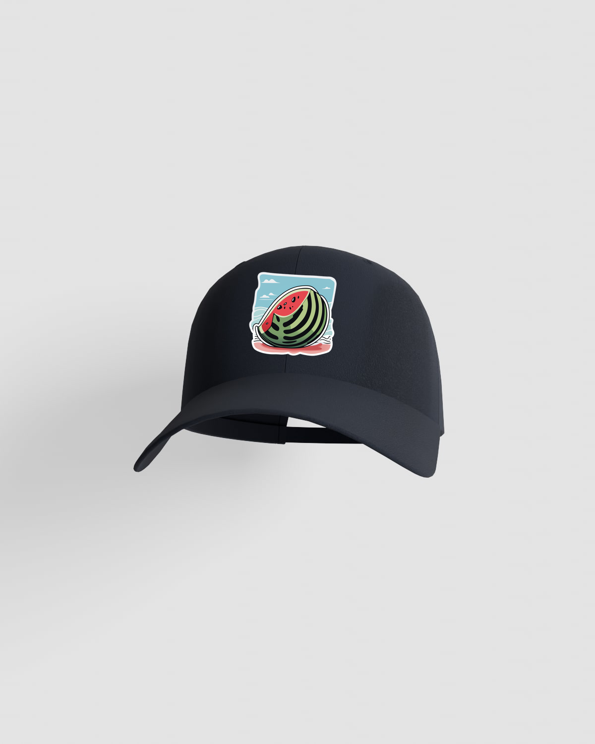 Navy Cap with Adjustable Velcro Closure and Smooth Print Surface 59