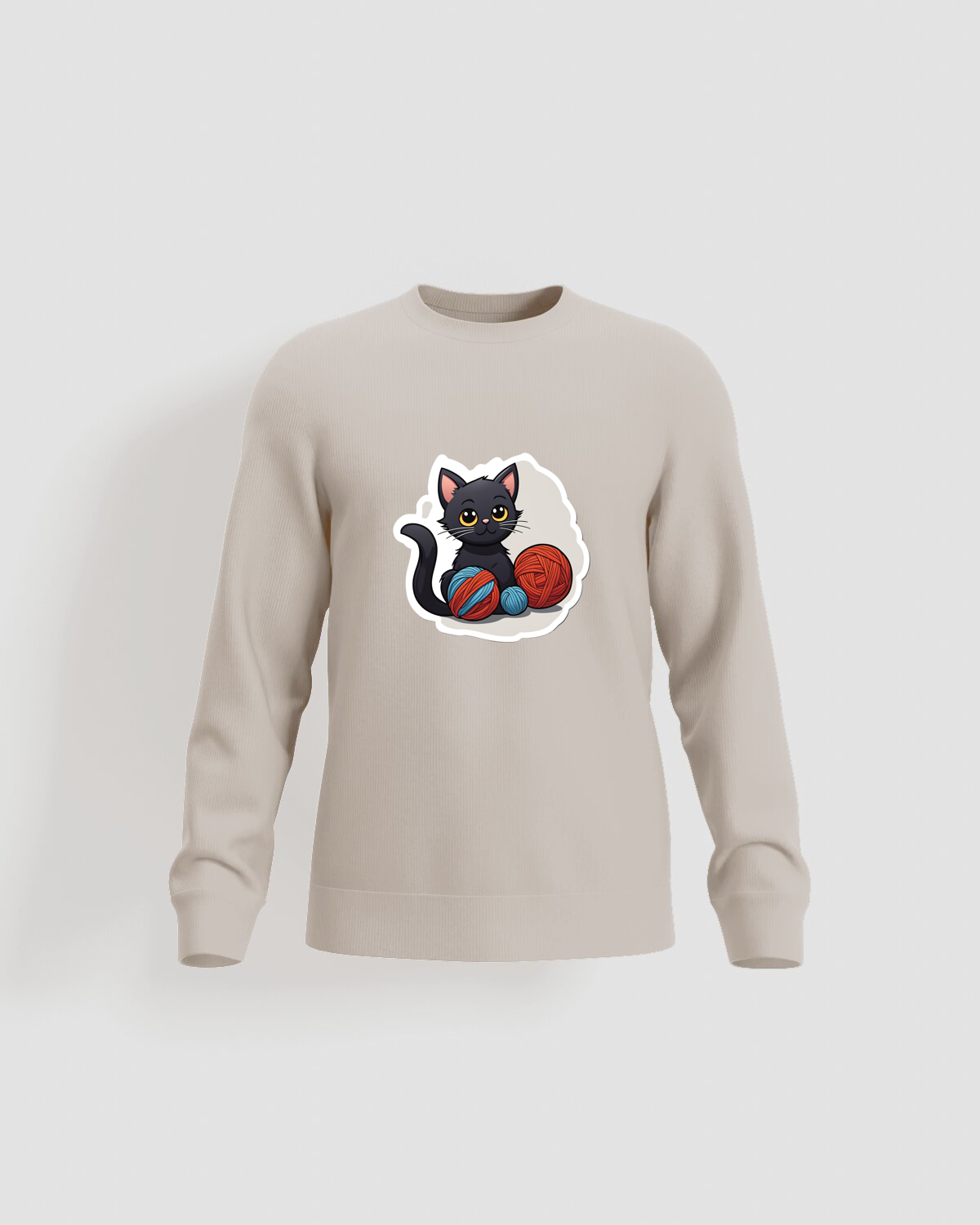 Cream Classic Crew Neck Unisex Sweatshirt 59