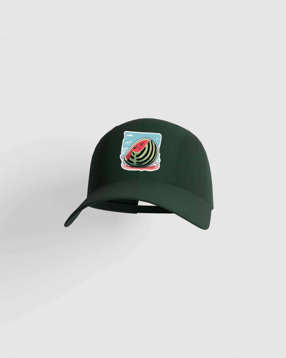 Green Adjustable Cotton Cap with Velcro Closure 59
