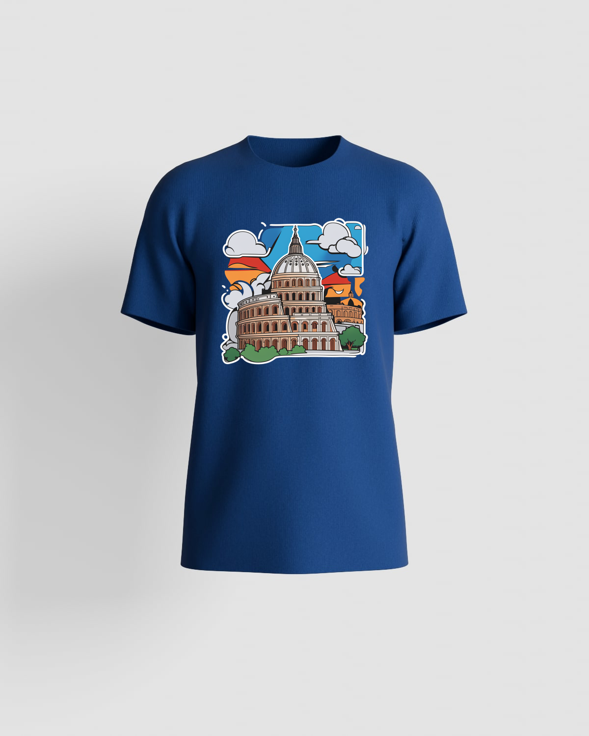 Blue Eco‑Sustainable Unisex Crew Neck T-Shirt 59